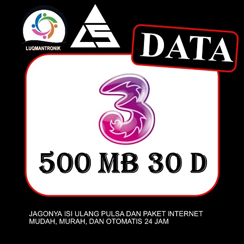 Paket Internet TRI REGULER - Tri Data 500 MB / 30 Hari