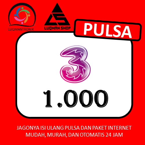 Pulsa TRI - Pulsa Three Rp 1.000