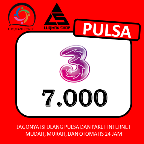 Pulsa TRI - Pulsa Three Rp 7.000