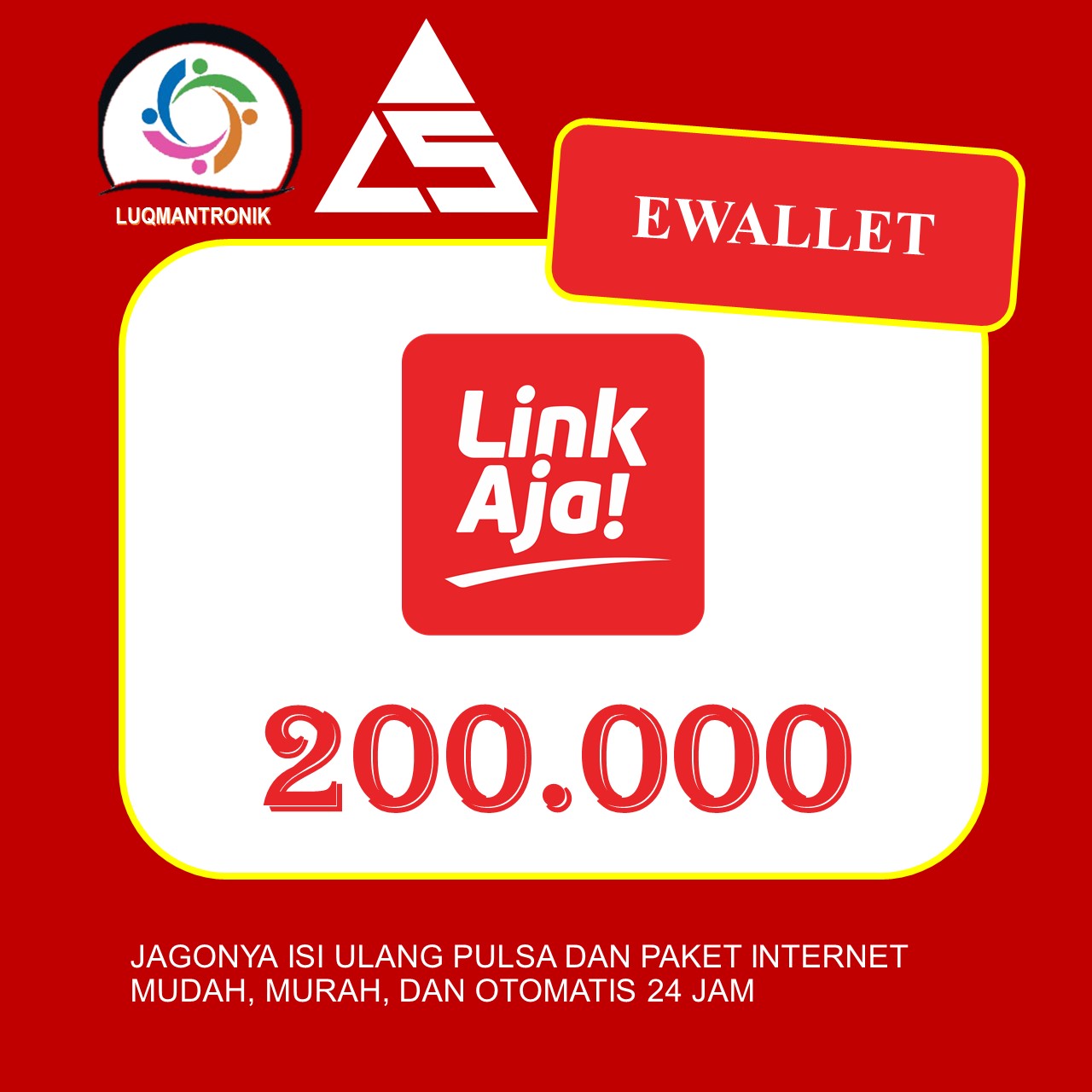 TOPUP EWALLET LinkAja - LINKAJA 200.000