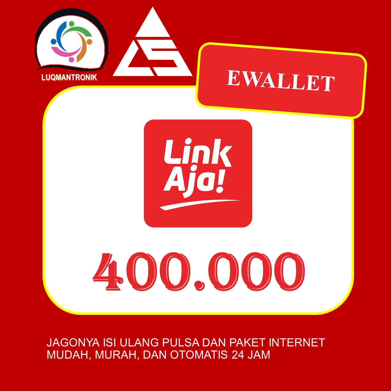 TOPUP EWALLET LinkAja - LINKAJA 400.000