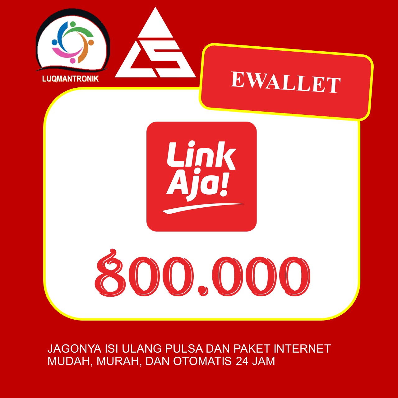 TOPUP EWALLET LinkAja - LINKAJA 800.000